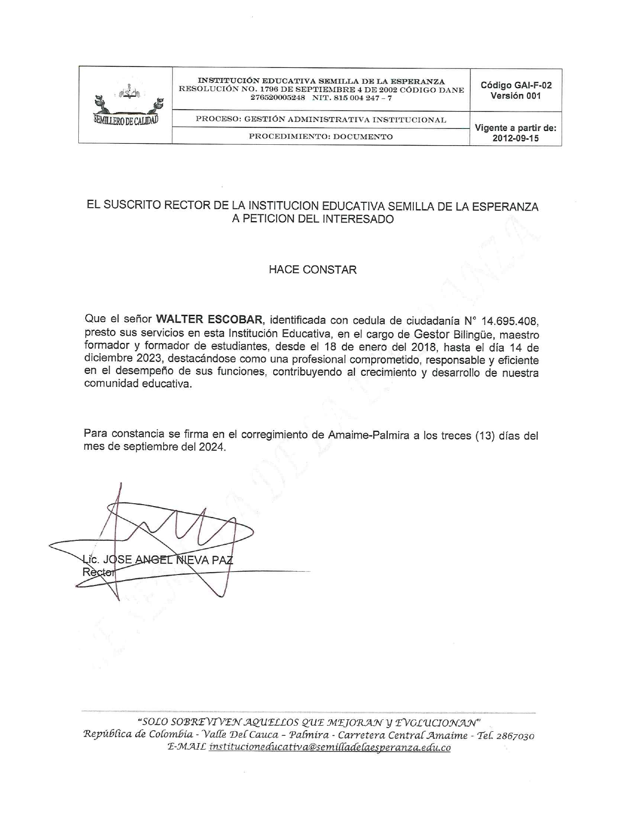 I.E. Semilla de la Esperanza