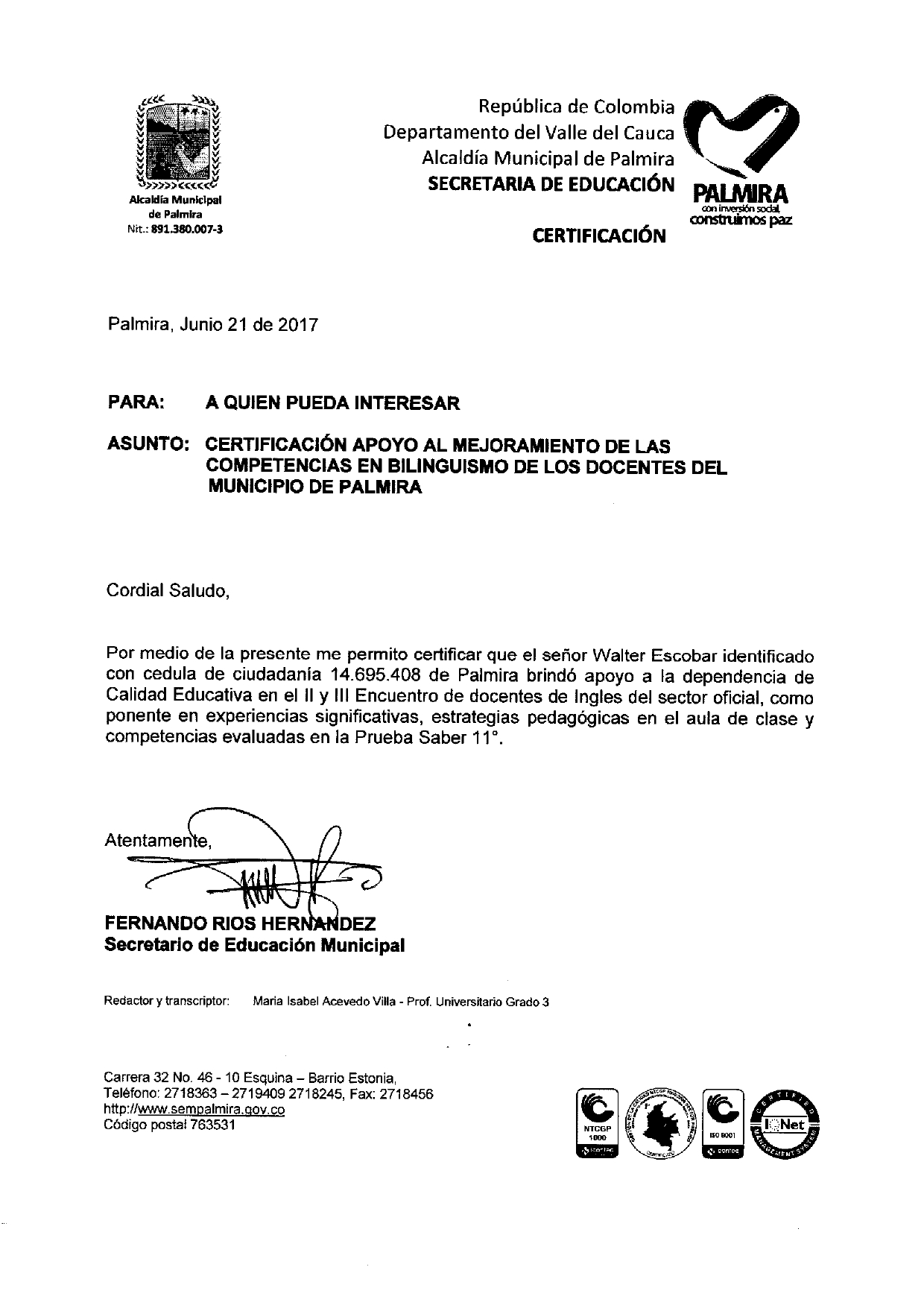 Secretaría de Educación